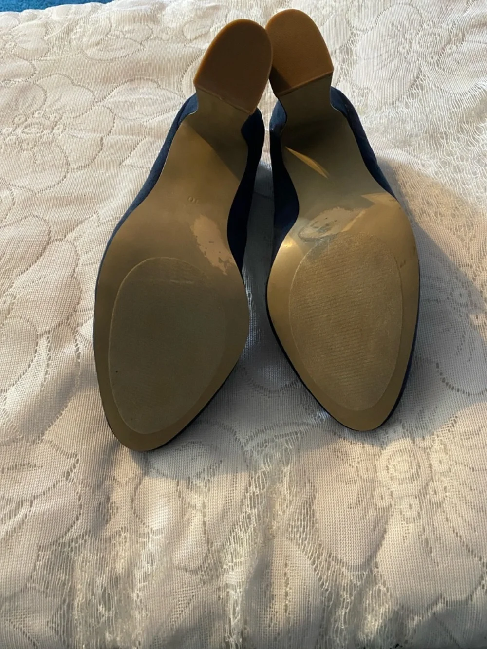 Farylrobin Size 10 Navy Suede Classic Pump Career Wear, Events, Party